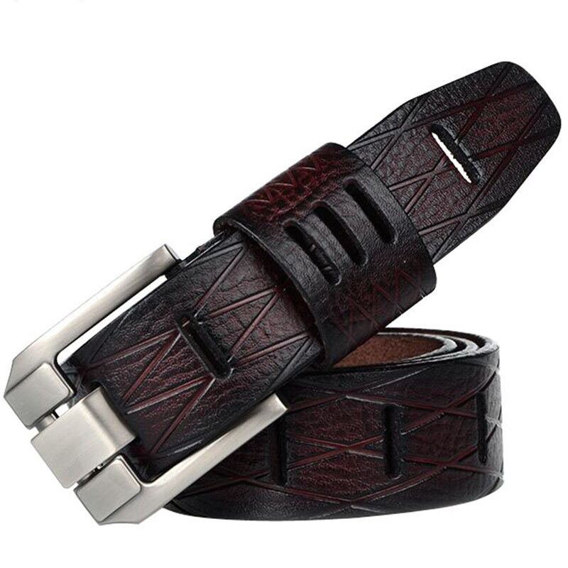 Genuine luxury leather men belts